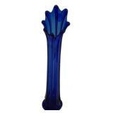 Cobalt Blue Glass Swung Bud Vase