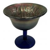 Carnival Glass Pedestal Compote