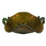 Carnival Glass Grape & Cable Bon Bon