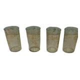 Set of 4 Gold Decorated Tumblers