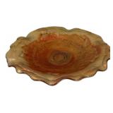 Carnival Glass Ruffled Edge Bowl