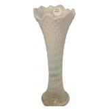 Fenton Opalescent Swung Glass Vase