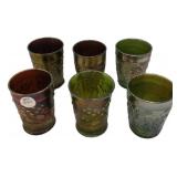 Carnival Glass Tumblers Set of 6