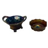 Carnival Glass Bowls Pair