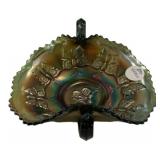 Carnival Glass Butterfly Bonbon Dish