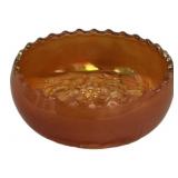Marigold Carnival Glass Grape Bowl