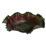 Carnival Glass Ruffled Edge Bowl