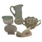 Glass & Porcelain Lot w/ Dealer Signs