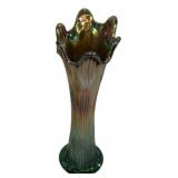 Carnival Glass Ruffled Swung Vase