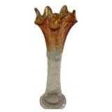 Carnival Glass Swung Vase Marigold