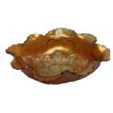 Carnival Glass Ruffled Edge Bowl