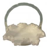 Fenton Silver Crest Glass Basket