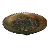 Carnival Glass Grape & Leaf Bowl