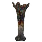 Carnival Glass Tree Trunk Swing Vase