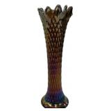 Carnival Glass Diamond Point Vase