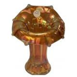 Marigold Carnival Glass Jack-in-Pulpit