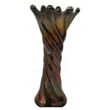 Carnival Glass Twist Swung Vase