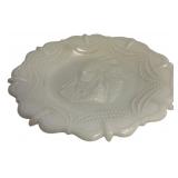 Milk Glass Native American Chief Plate