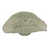 Fenton Milk Glass Coin Dot Compote Bowl