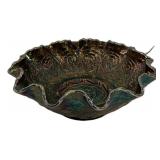 Carnival Glass Ruffled Edge Bowl