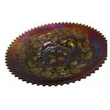 Carnival Glass Fruit Pattern Bowl