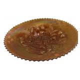 Marigold Carnival Glass Fruit Bowl