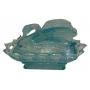 Glass Swan on Nest Covered Dish
