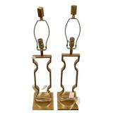 Crestview Collection Carlisle gold table lamps,