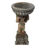 25" Chalkware Figural Plant Stand