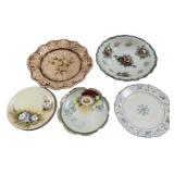 Vintage floral porcelain plates and bowls
