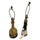 Brass and Glass Lamps