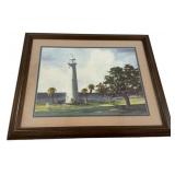Richard Lewis Watercolor of Lighthouse
