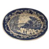 11"w Blue and White Bowl