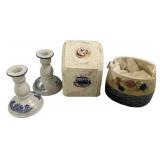 Candle Holders, Vase, Canister
