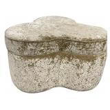 19"h., 32"w Upholstered Clover storage Ottoman