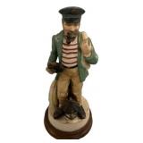 16" Ceramic Captain nautical themed decorative pi