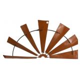 Rustic farmhouse-style windmill wall sculpture