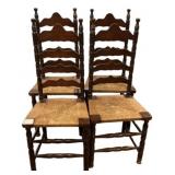 Four Ladder Back Side Chairs