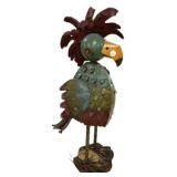 Colorful, handmade bird sculpture