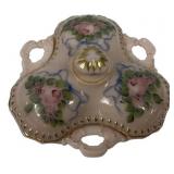 Cambridge Crown Tuscan pink opaque glass candy dis