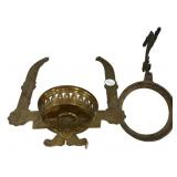Victorian hanging oil lamp wall bracket.