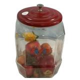 Lance glass store counter jar 11"