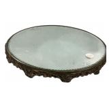 14"dia Art Nouveau mirrored plateau