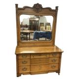 Antique Victorian Oak Dresser
