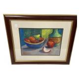 Maragret Colier Still Life Chalk Framed 20"h., 23