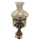 17"h Fenton Glass Lamp