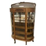 Oak Curved China Cabinet