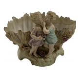 8"h Japan bisque porcelain jardiniere centerpiece