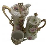 Antique Porcelain Pitchers and Cup