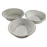 Vintage enamel wash basins
